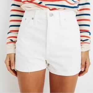 Madewell the perfect vintage jean shorts in white